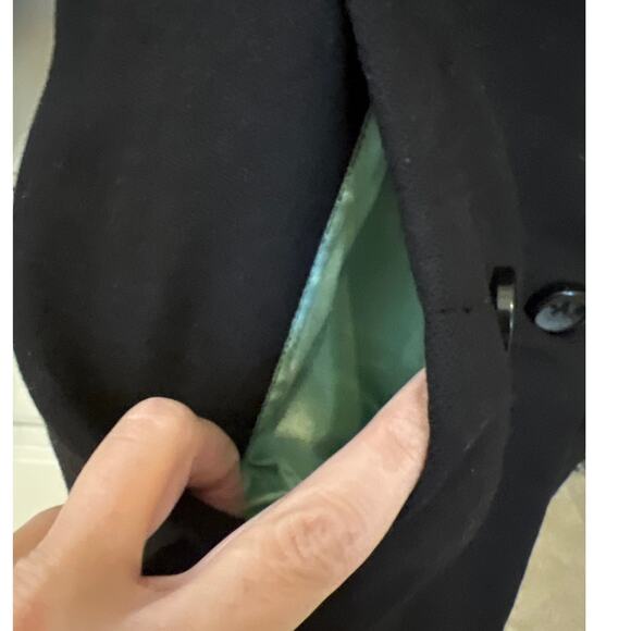 Gap Women's Black Wool Short Pea Coat Double Breasted Size Small 90s Y2K - Picture 5 of 5